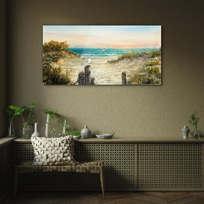 Skleneny obraz Pobrežie pláže mora
