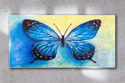 Skleneny obraz Hmyz červa motýľ