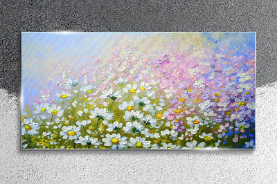 Skleneny obraz Moderné lúka kvety
