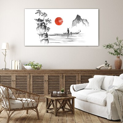 Skleneny obraz Japonsko tradičné maľba