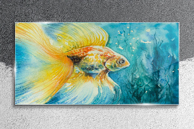 Skleneny obraz Aquarelle zlatá rybka voda