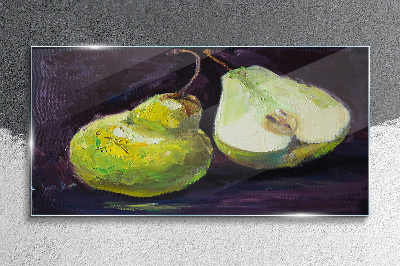 Skleneny obraz Maľovanie ovocie hruška