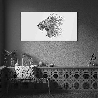 Skleneny obraz Kreslenie živočíšneho leva