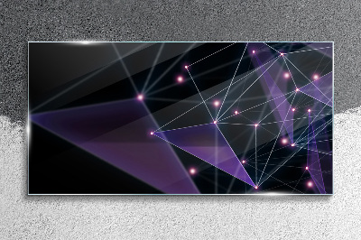 Skleneny obraz Geometrické svetelné spojenia