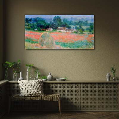 Skleneny obraz Kopa sena v Giverny Claude Monet