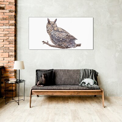 Skleneny obraz Maľovanie zvieracie vták sova