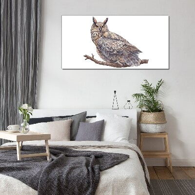 Skleneny obraz Maľovanie zvieracie vták sova