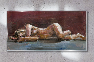 Skleneny obraz Abstrakcie ženy anatómia