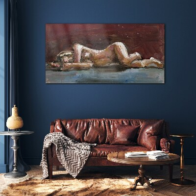 Skleneny obraz Abstrakcie ženy anatómia
