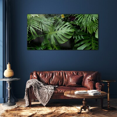 Skleneny obraz Tropickej džungle listy