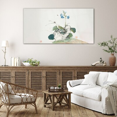 Sklenený obraz Hmyz a kvety ju lian