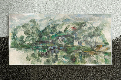 Sklenený obraz Na vode edge cézanne