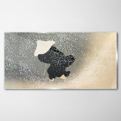 Sklenený obraz Abstrakcie muž sneh