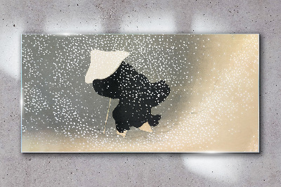 Sklenený obraz Abstrakcie muž sneh