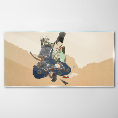 Sklenený obraz Samuraj šípka z luku