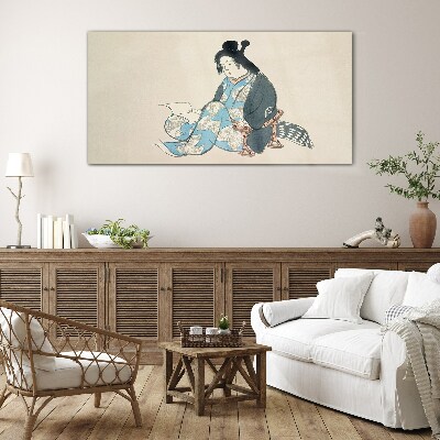Sklenený obraz Ázijské ženy kimono