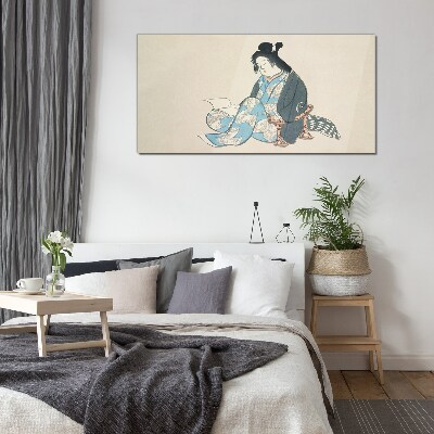 Sklenený obraz Ázijské ženy kimono
