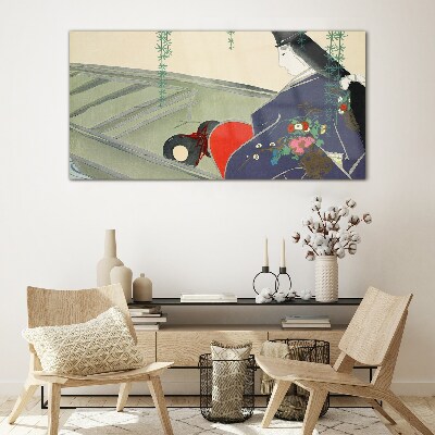 Sklenený obraz Abstrakcie ženy kimono
