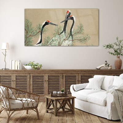 Sklenený obraz Zvieratá birds branches