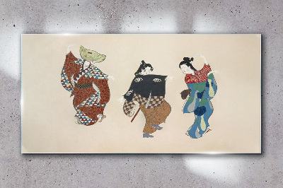 Sklenený obraz Ázijská žena kimono