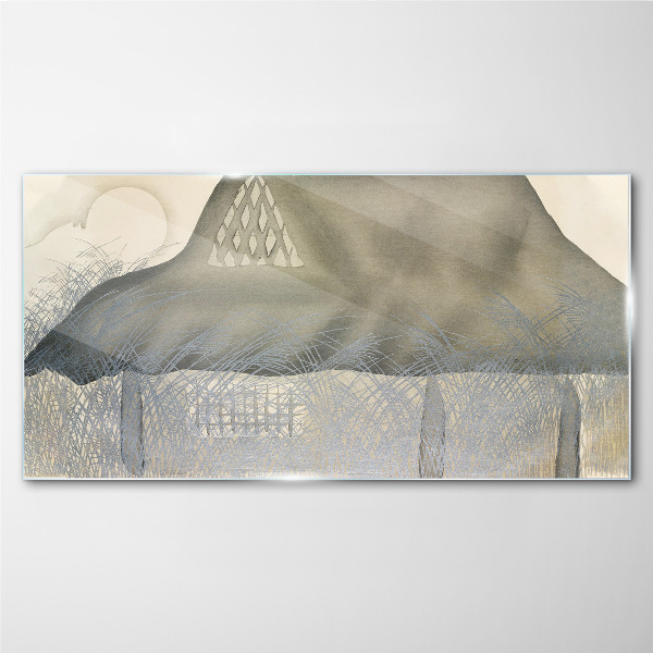 Sklenený obraz Abstrakcie dom slnko