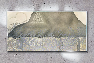 Sklenený obraz Abstrakcie dom slnko