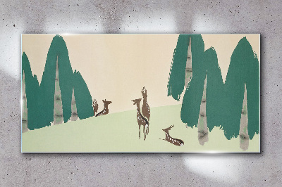 Sklenený obraz Abstrakcie lesných zvierat