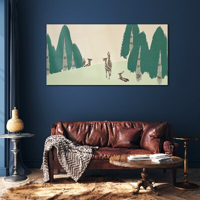 Sklenený obraz Abstrakcie lesných zvierat