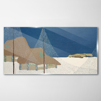 Sklenený obraz Abstrakcia obloha snehovej chaty