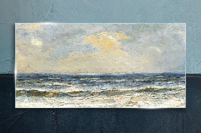 Skleneny obraz Morské vlny nebe
