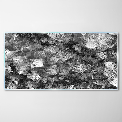 Skleneny obraz Abstraktné kocky v monochromatických tónoch