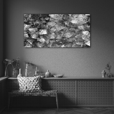 Skleneny obraz Abstraktné kocky v monochromatických tónoch