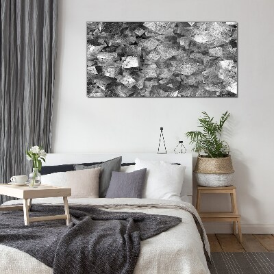 Skleneny obraz Abstraktné kocky v monochromatických tónoch