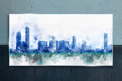 Skleneny obraz Maľovanie mestských budov