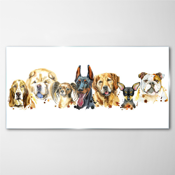 Skleneny obraz Maľovanie maznáčikov psov