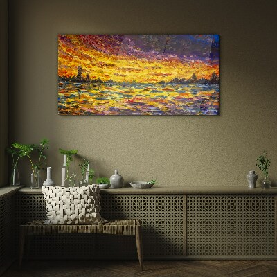 Skleneny obraz Abstrakcie západ slnka
