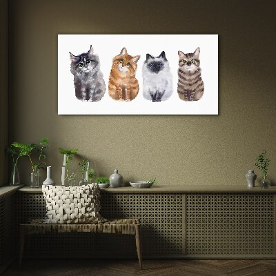 Skleneny obraz Maľovanie zvierat mačky