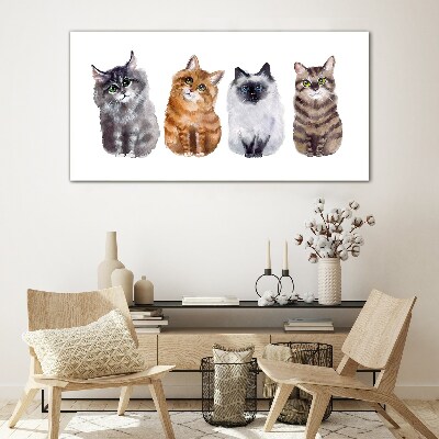 Skleneny obraz Maľovanie zvierat mačky