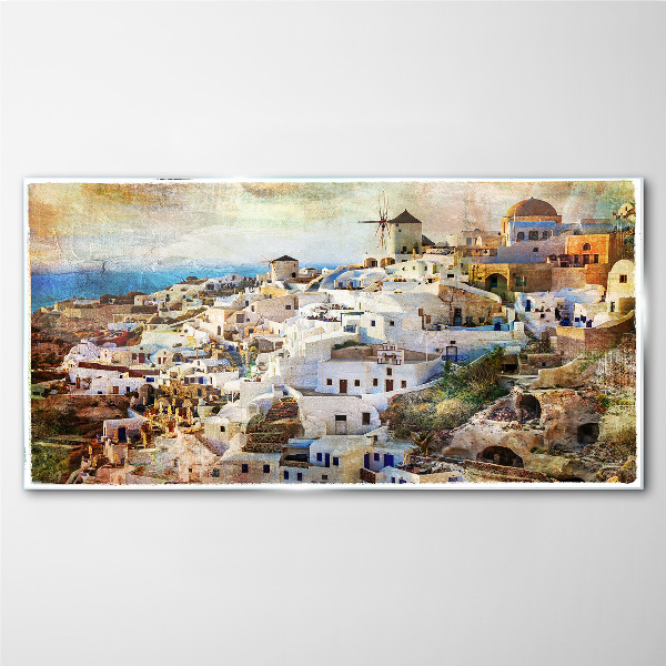Skleneny obraz Santorini na slnku