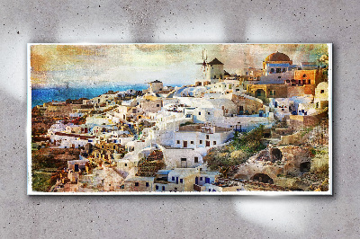 Skleneny obraz Santorini na slnku