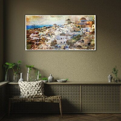 Skleneny obraz Mestské mora panoráma mesta