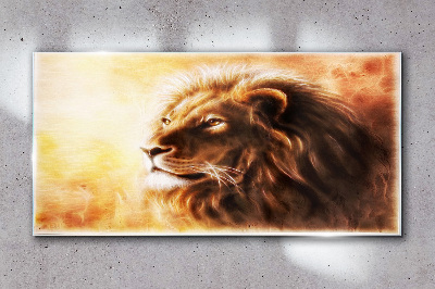 Skleneny obraz Abstraktné zvieracie mačka leva