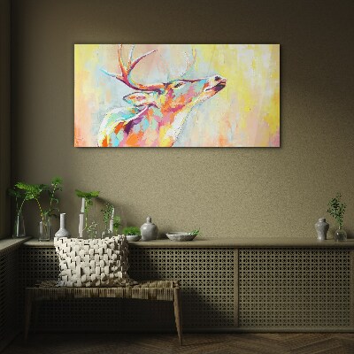 Obraz na skle Zvieracie jeleň abstrakcie
