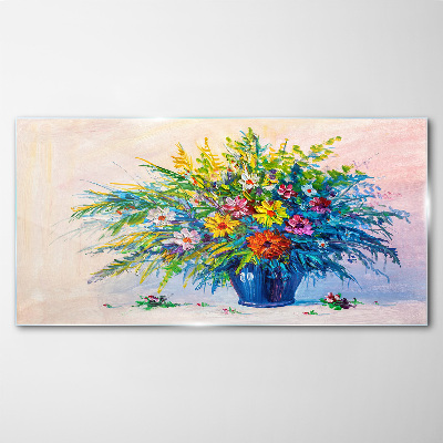 Obraz na skle Abstrakcie kvety