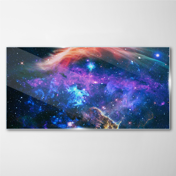 Obraz na skle Priestor hviezdy nočná obloha