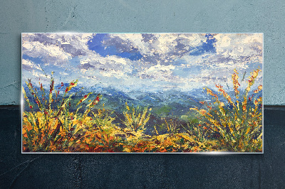 Obraz na skle Krajina horských mrakov