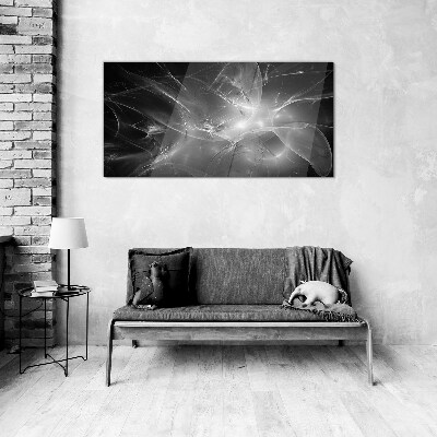 Obraz na skle Futuristické abstrakcie v monochromatickom režime