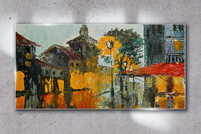 Skleneny obraz Abstrakcie mestské svetla
