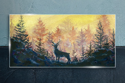 Obraz na skle Zlaté ráno v lese