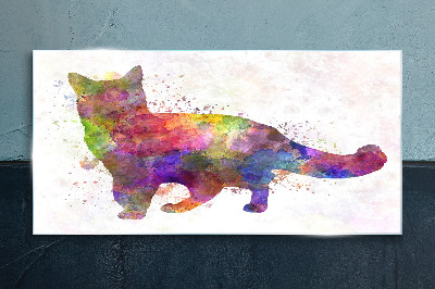 Obraz na skle Abstraktné zvieracie mačka
